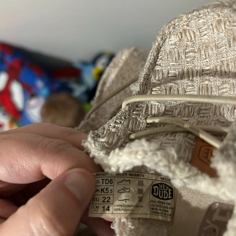 Hey Dude Kids' Cream Moccasins